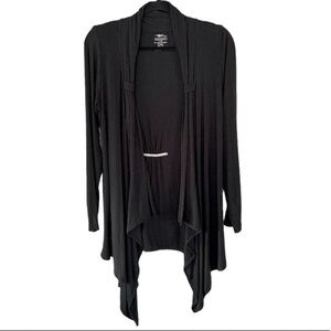 Dreamsacks Bamboo Dreams Black Open Draped Cardigan